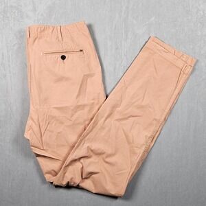 Billy Reid Chino Pant Mens 34x33 Orange/Pink Khaki Pima Cotton Office Casual